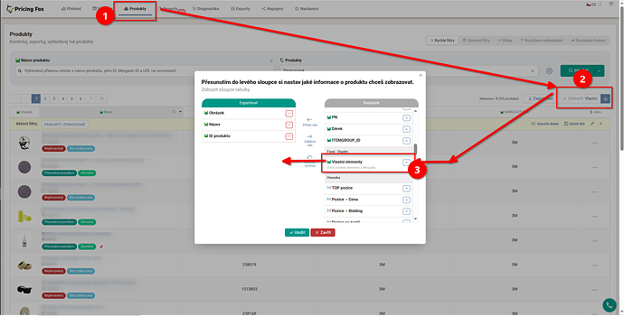 Nechte si v tabulce zobrazit vlastní elementy z feedu, se kterými potřebujete pracovat