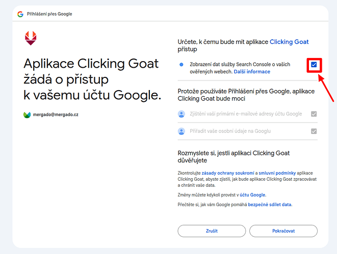 google přihlásení souhlas