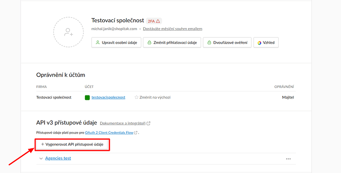 generovani api klice fakturoid