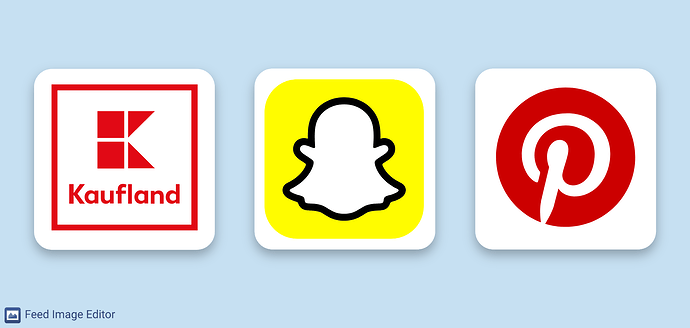 Kaufland, Snapchat a Pinterest vo Feed Image Editore a Audite obrázkov.