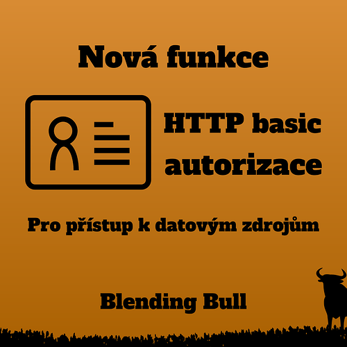 HTTP autorizace ve feed editoru Blending Bull