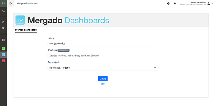 Mergado dashboards nove pripojeni