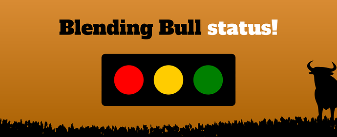 Blending Bull Status banner